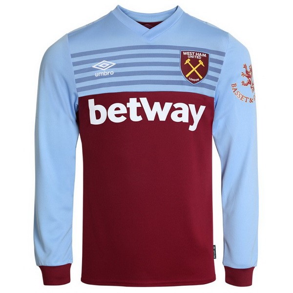 Maillot Football West Ham United Domicile ML 2019-20 Azul Rouge